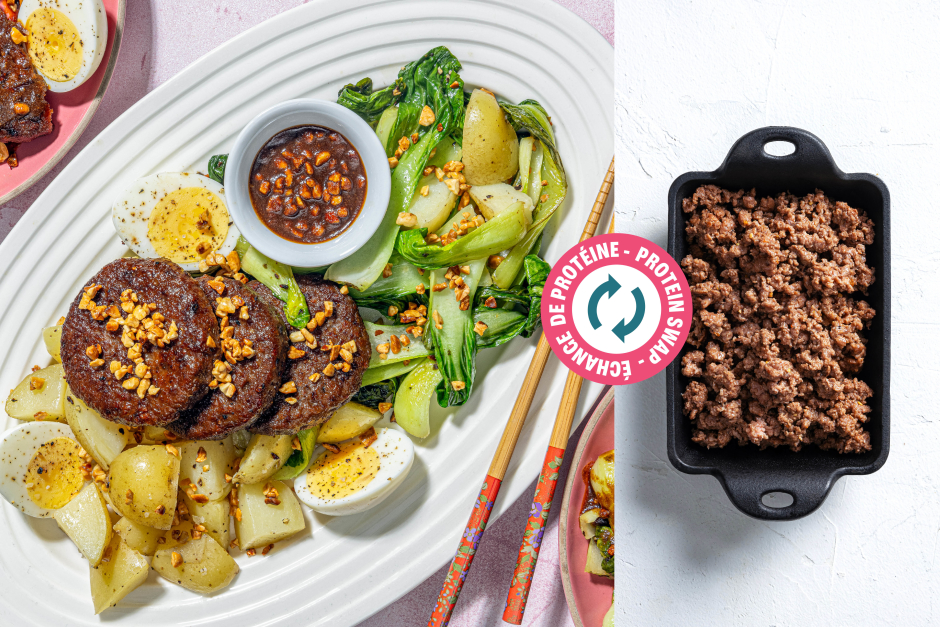 Protein Swap | Indonesian Gado Gado Bowls with Ground Beef