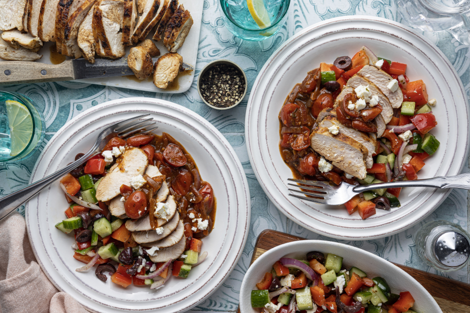 Keto: One-Pan Chicken Breasts with Burst Cherry Tomatoes