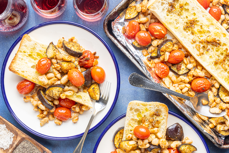 Smoky White Bean & Eggplant Tartines