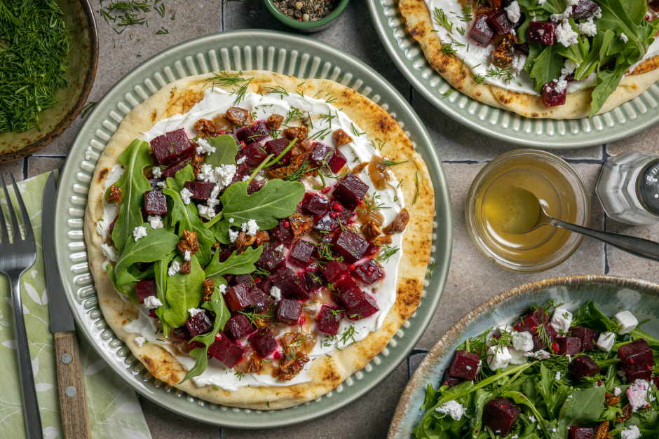 Grilled Vegetarian Flammkuchen