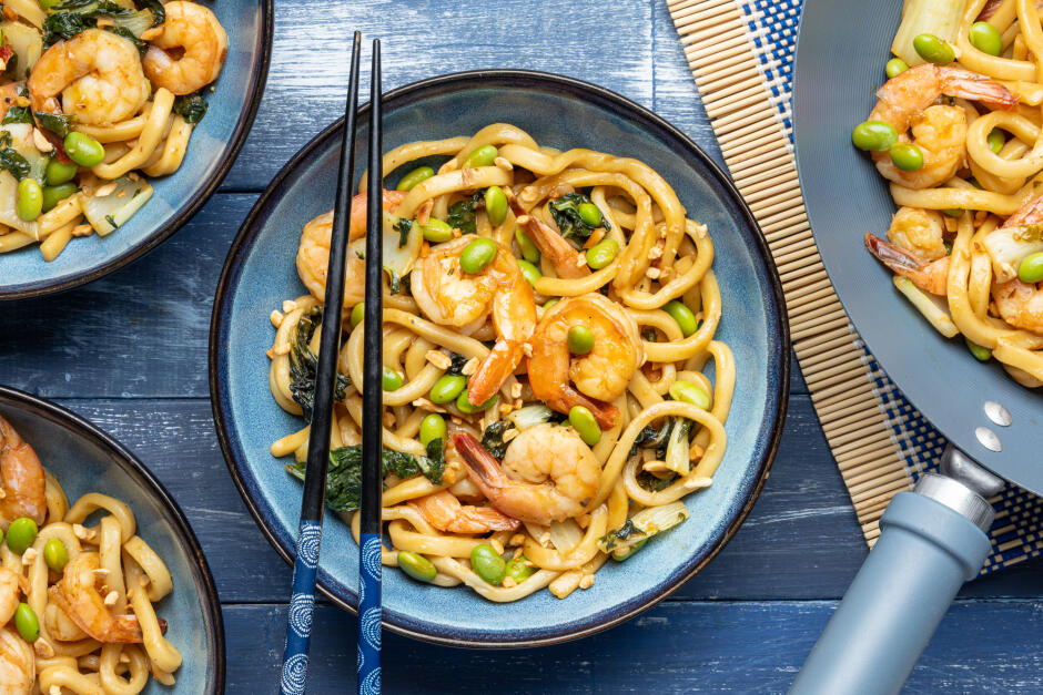 Nouilles de Shanghai aux crevettes