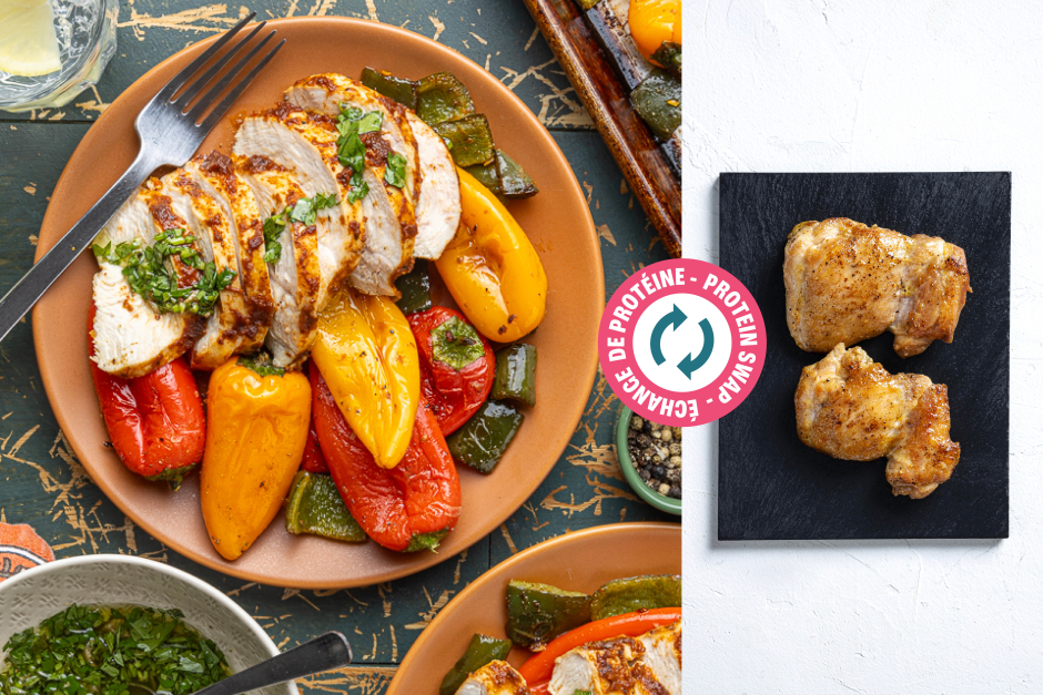 Protein Swap | Sheet Pan Peruvian Pollo a la Brasa