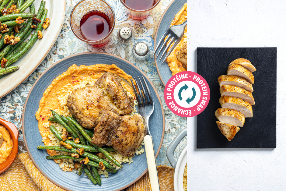 Protein Swap | Carb-Wise: Middle Eastern-Style Chicken Breasts & Red Pepper Hummus