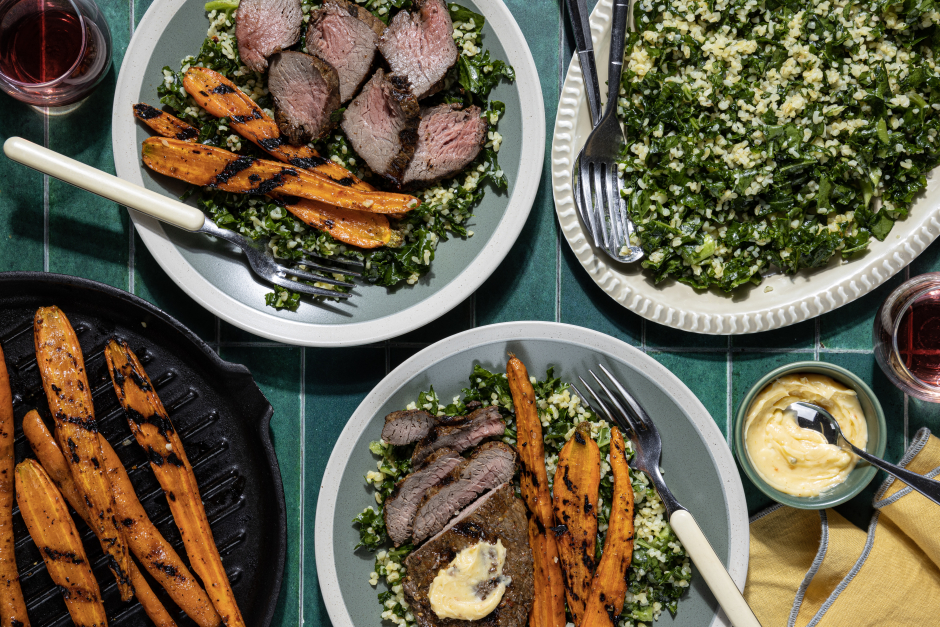 BBQ Steaks with Lemon Butter
