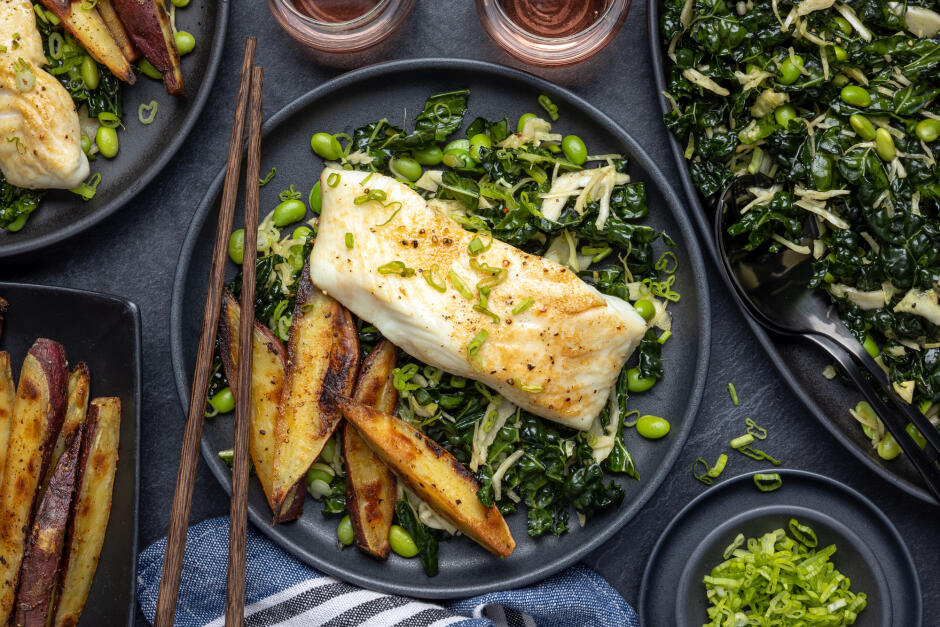 Flétan grillé avec beurre au miso