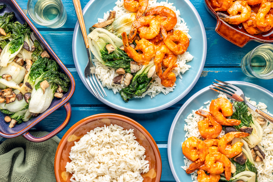 Spicy Ebichiri-Inspired Shrimp & Shiitake