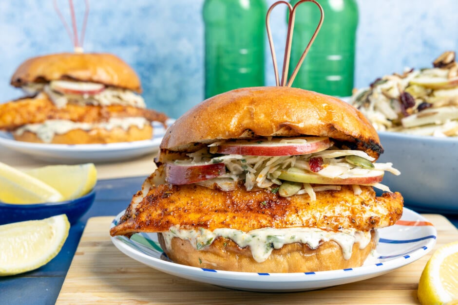 Sandwichs au tilapia barbacoa