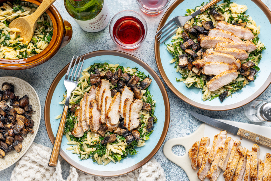 10-Minute Pork Chops & Sautéed Mushrooms