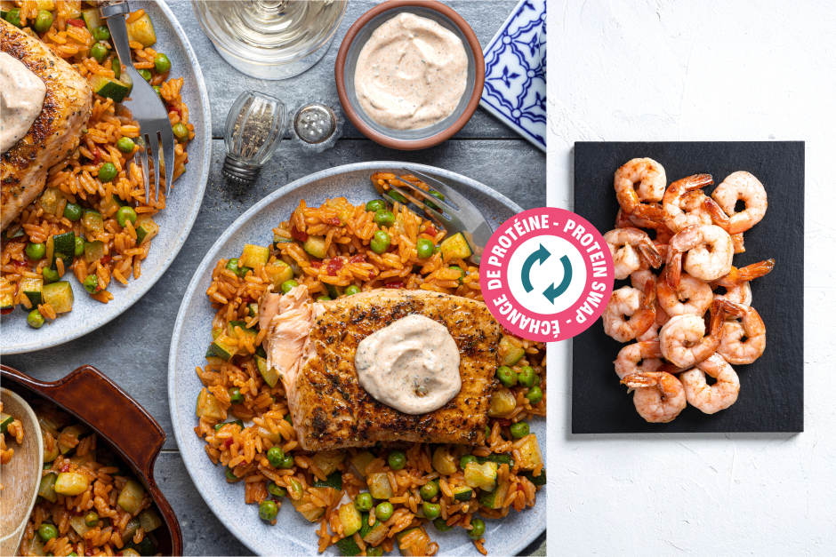 Protein Swap | Pan-Seared Shrimp with Spiced Sour Cream