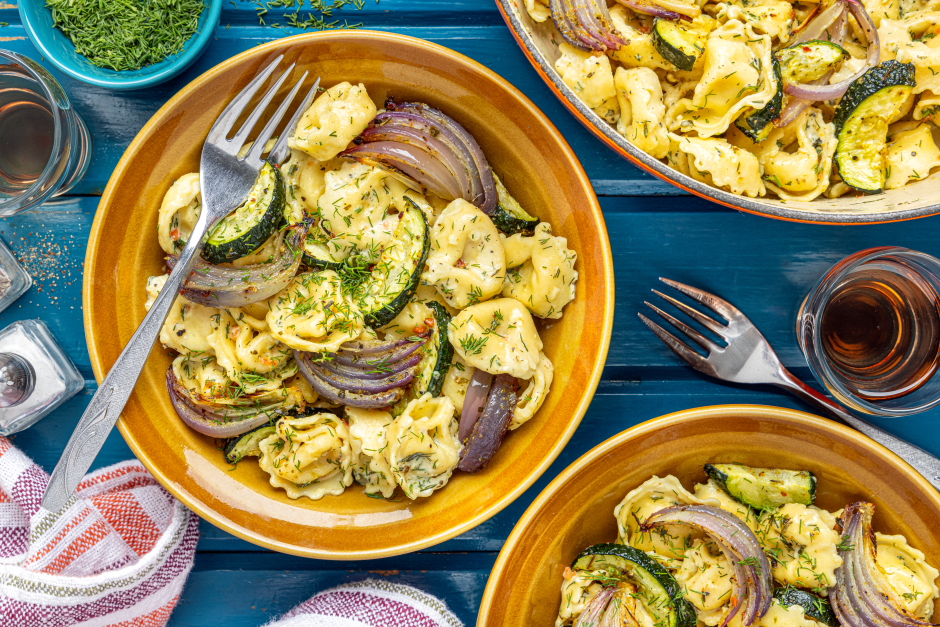 Cheese Tortellini with Roasted Vegetables