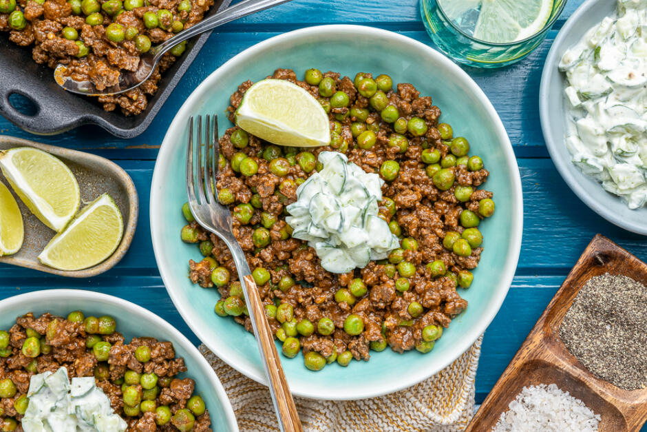Keema vindaloo au bœuf piquant