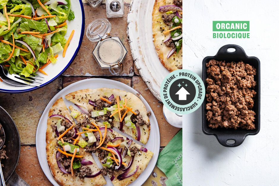 Protein Upgrade | Quick ORGANIC Beef & Mascarpone Flatbreads