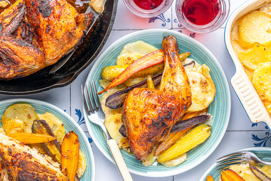 Poulet en crapaudine à la française