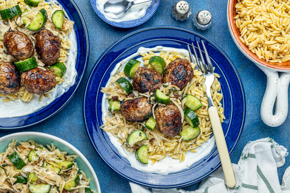 15-Minute Greek Beef Meatballs