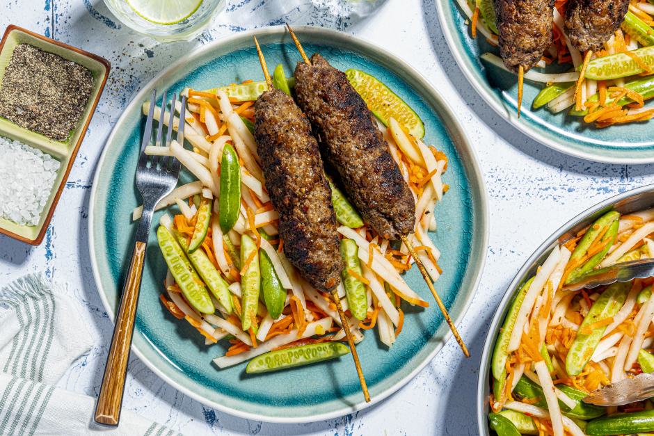 Spicy Grilled Vietnamese Lemongrass Beef Skewers
