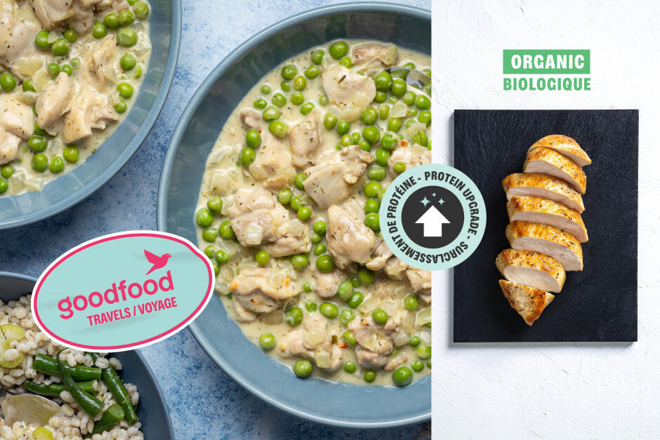 Surclassement de protéine | Goodfood voyage: Mijoté de poulet BIO crémeux de la Scandinavie