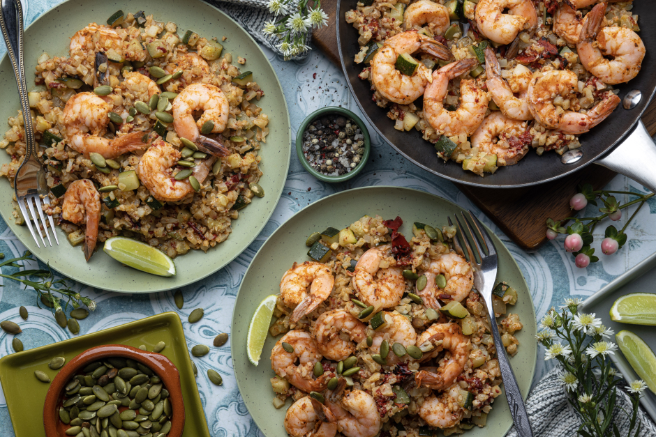 Paleo: Quick One-Pan Shrimp & Veggie ‘Rice’