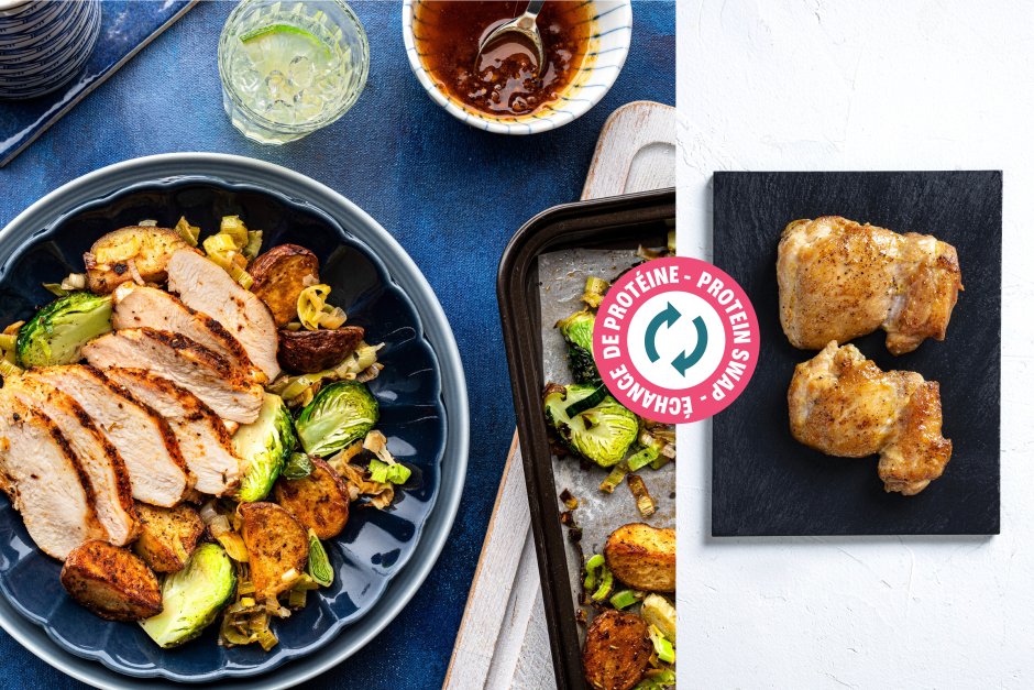 Protein Swap | Seared Chicken Thighs with Honey-Garlic Butter
