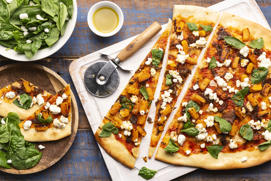 Vegetable, Goat Cheese & Caramelized Onion Flatbread
