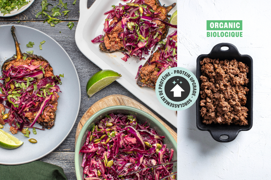 Protein Upgrade | Mexican ORGANIC Beef-Stuffed Poblanos