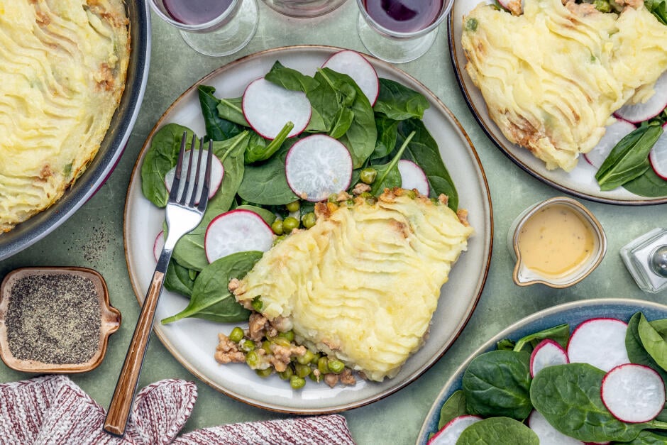 Parmentier à la chair à saucisse