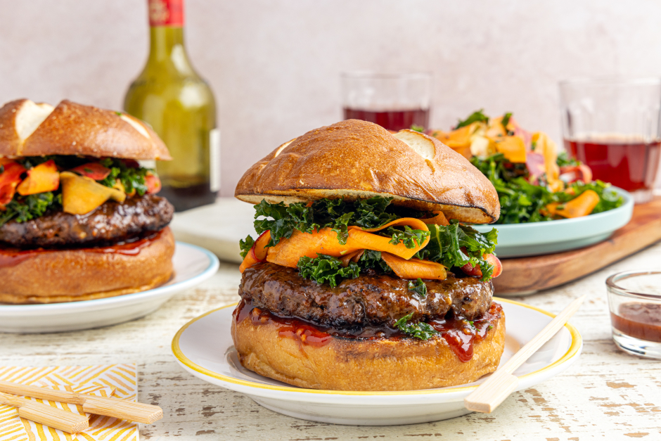 Pineapple-BBQ Beef Burgers