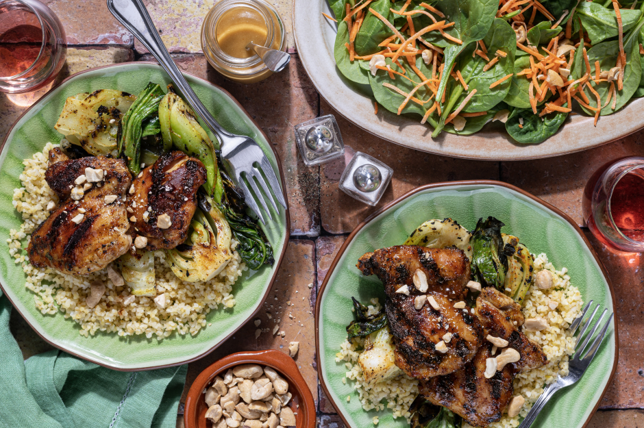 BBQ Mango Chutney-Glazed Chicken Thighs