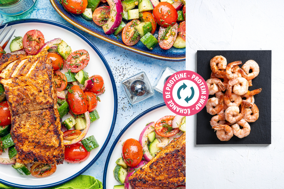 Protein Swap | Pan-Seared Greek Shrimp