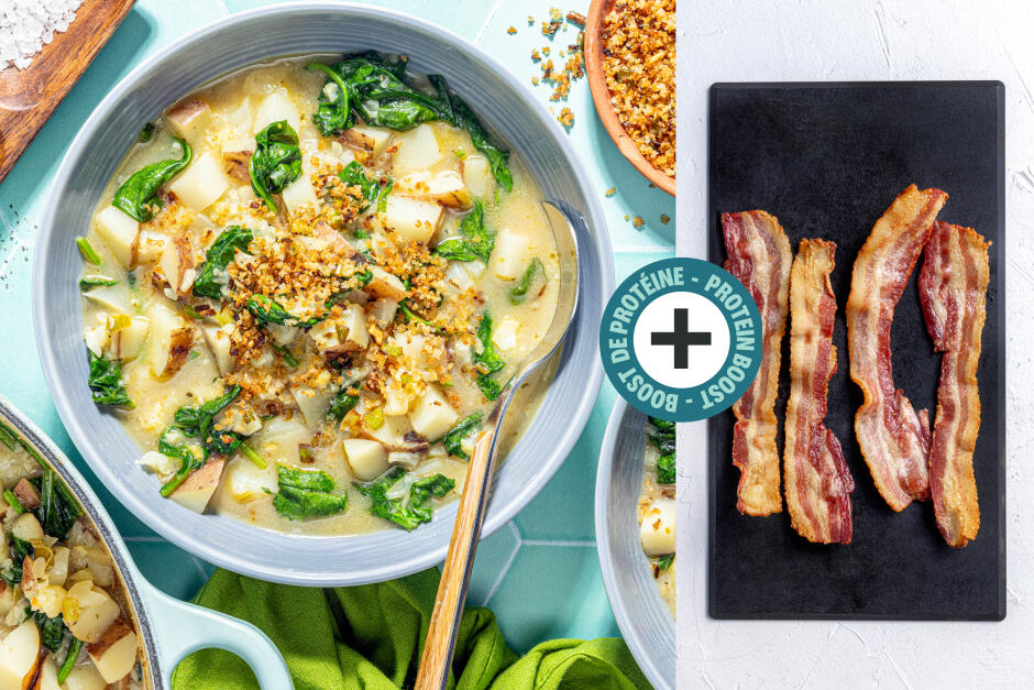 Protein Boost | Creamy Bacon, Potato & Leek Chowder