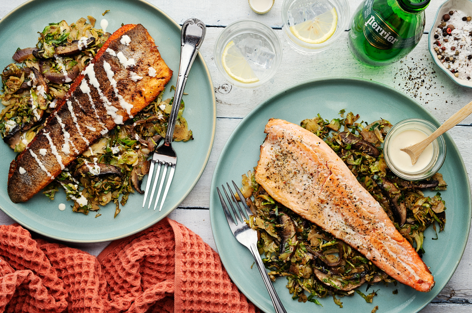 Keto: Pan-Seared Trout with ‘Hollandaise’ Sauce