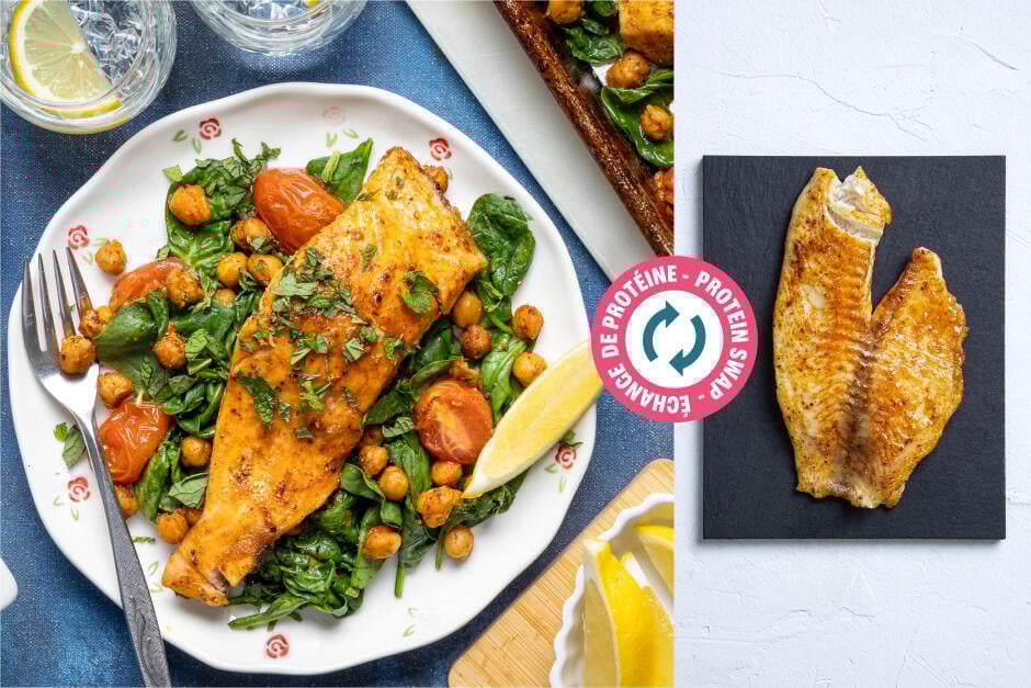 Protein Swap | North African Roasted Tilapia Platter