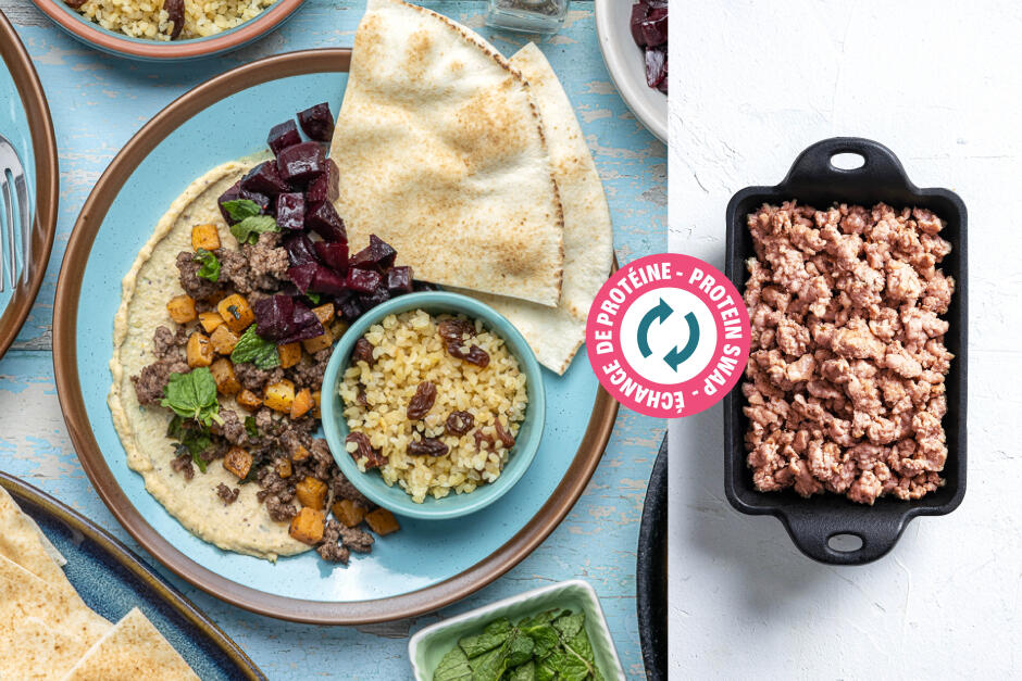 Protein Swap | Middle Eastern Pork & Veggie Mezze