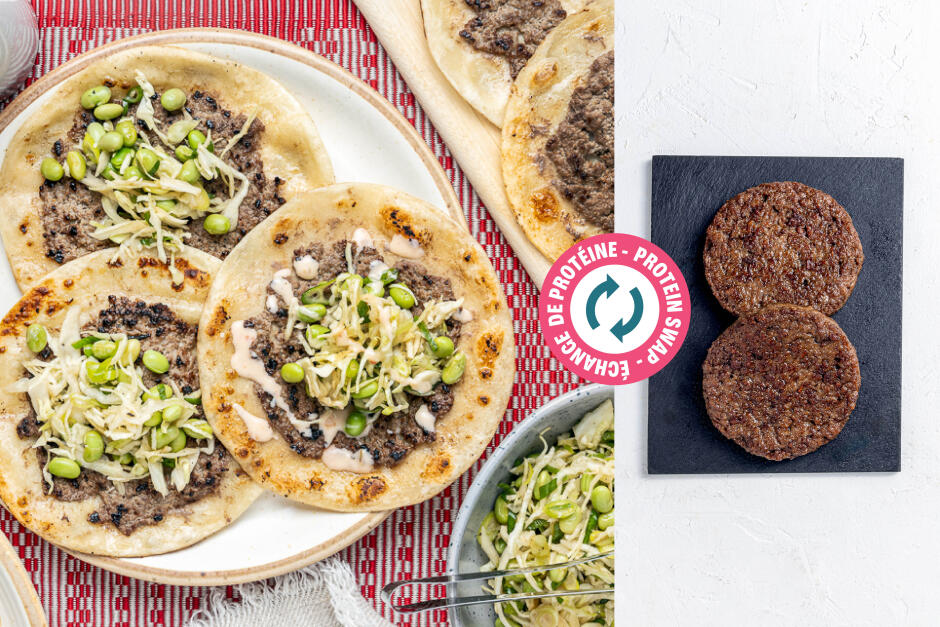 Protein Swap | Impossible™ Beef Smash Dumpling Tacos