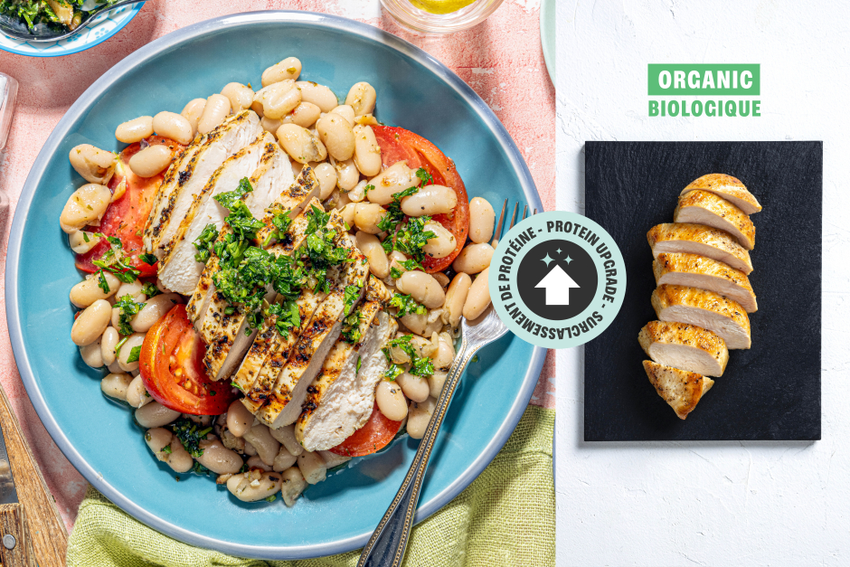 Surclassement de protéine | Poitrines de poulet BIO grillées garnies de gremolata