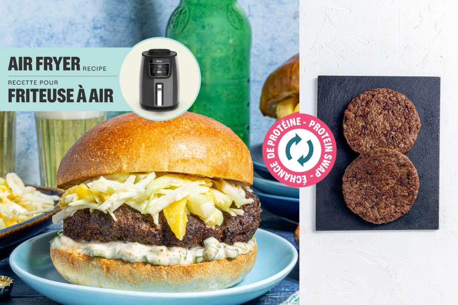 Protein Swap | Air Fryer Bright & Smoky Impossible™ Beef Burgers
