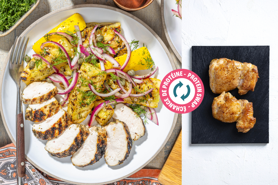 Protein Swap | Greek Grilled Chicken Thighs