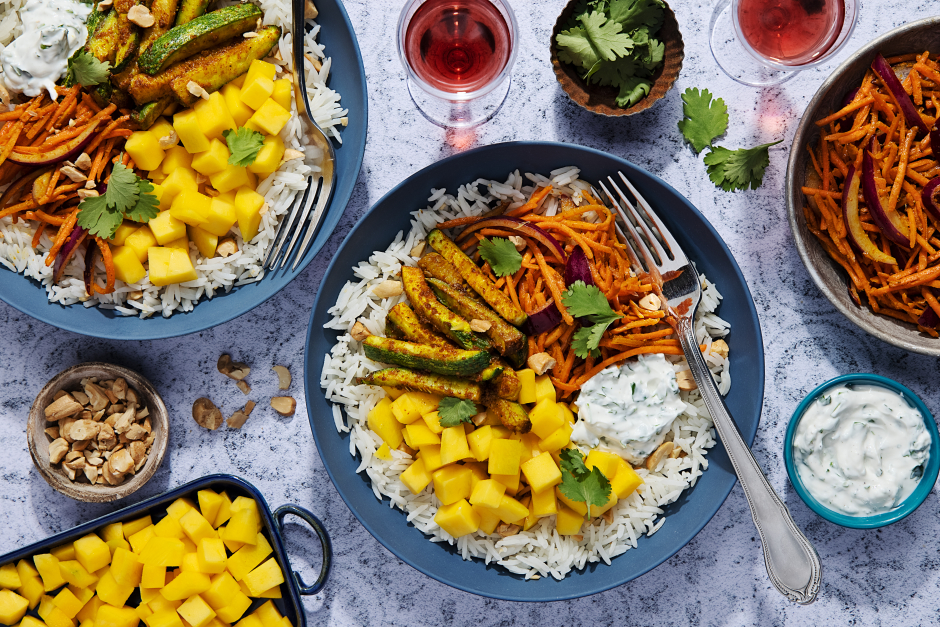 Indian-Spiced Mango Rice Bowls