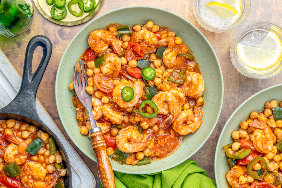 Spicy Shrimp & Chickpea Jambalaya