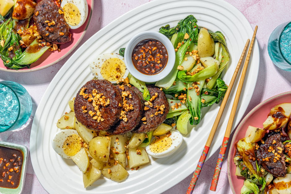 Indonesian Gado Gado Bowls with Impossible™ Beef