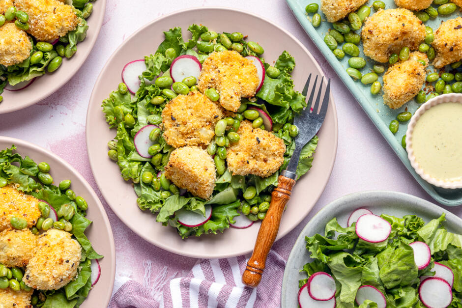 Croquettes de choux-fleurs et edamames