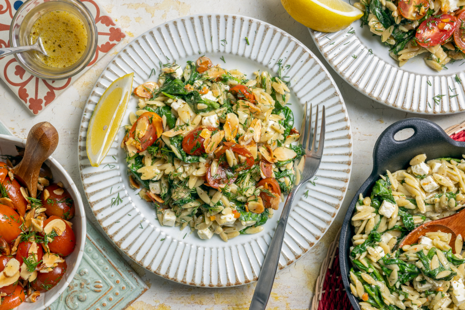 Lemony Spanakopita Orzotto