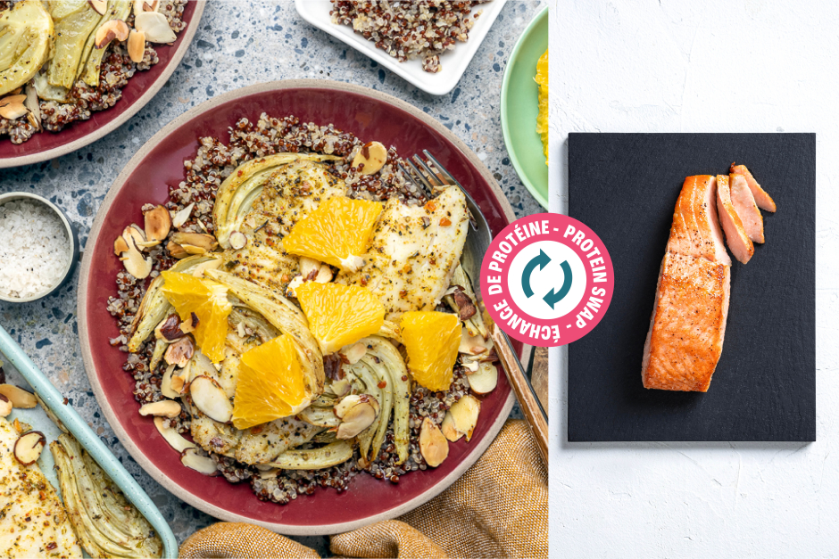 Protein Swap | Orange-Almond Salmon