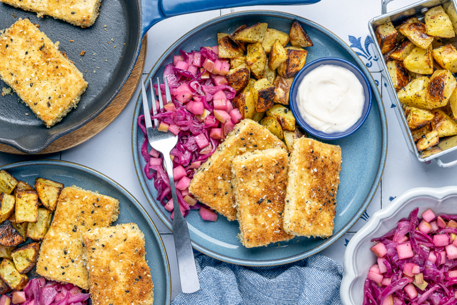 Schnitzels de tofu au sésame