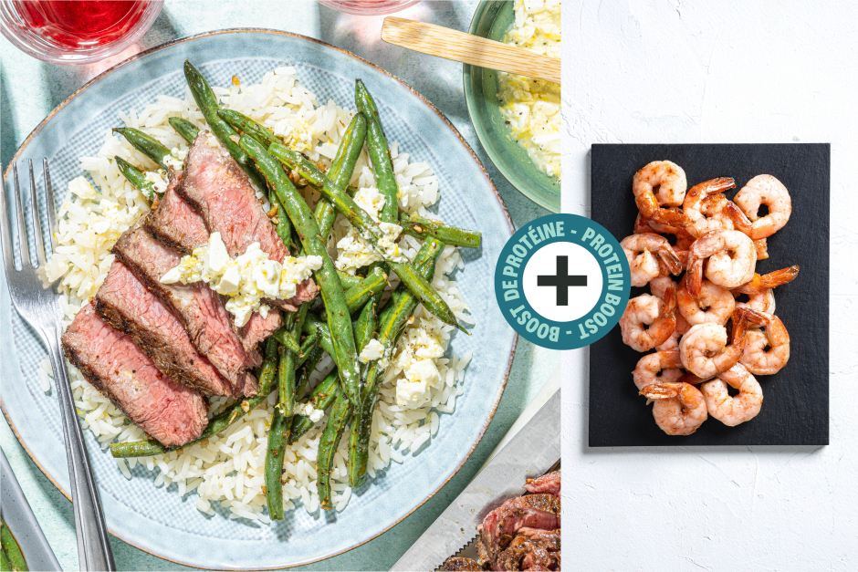 Boost de protéines | Terre et mer grillé aux épices souvlaki