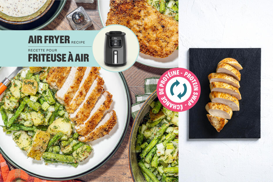 Échange de protéine | Schnitzels de poulet croustillants avec mayo érable-moutarde