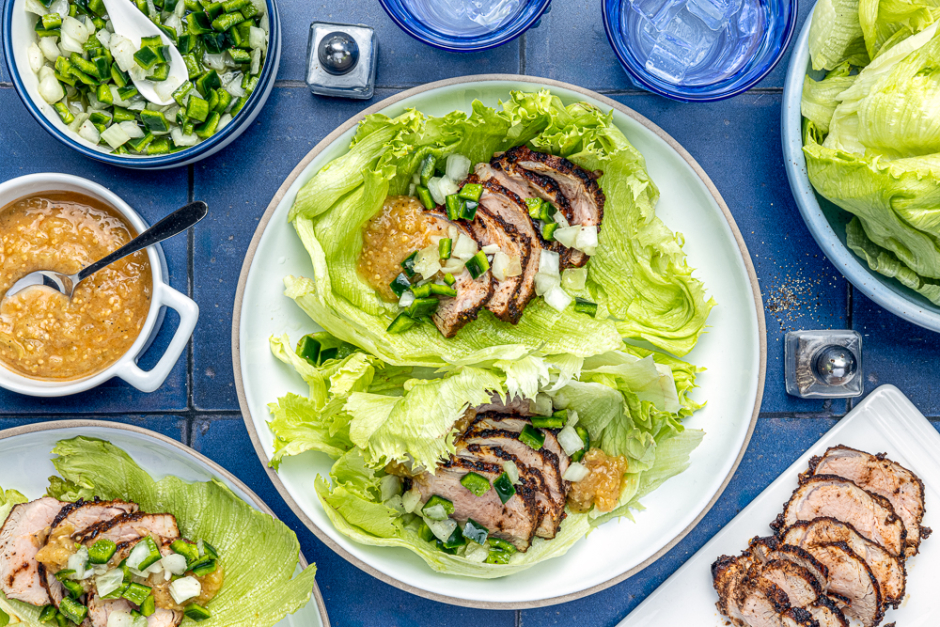 Pork Tenderloin Taco Lettuce Cups