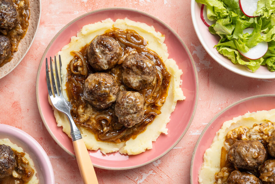French Onion Beef Meatballs