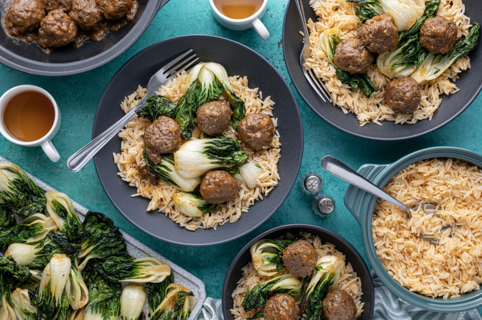 Kimchi Ground Beef Meatballs