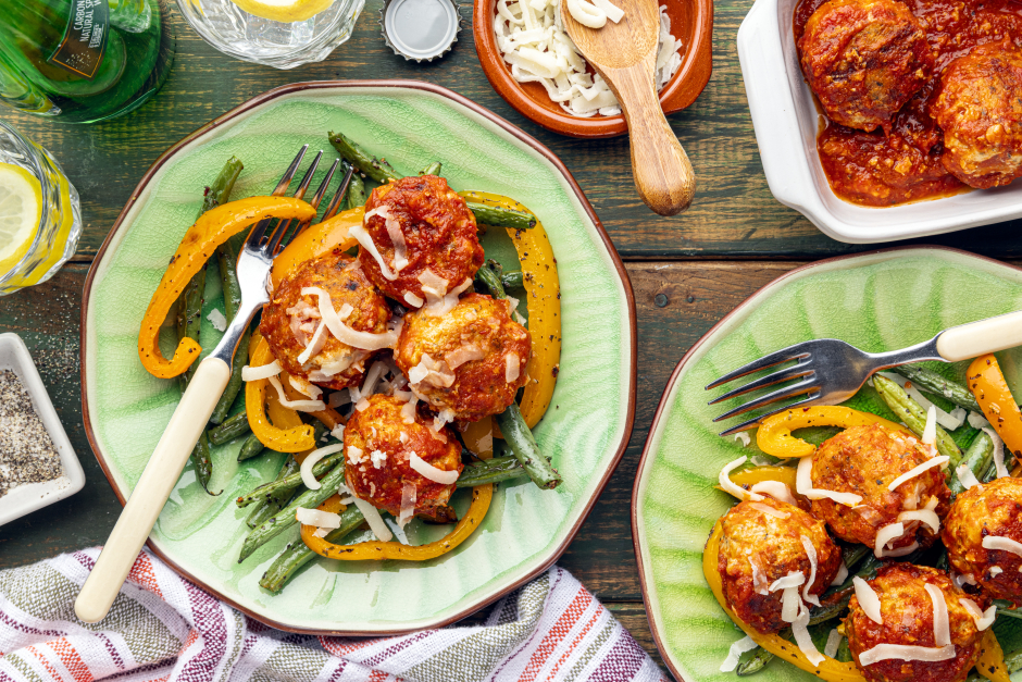 Pork & Mozzarella Meatballs Alla Pizzaiola