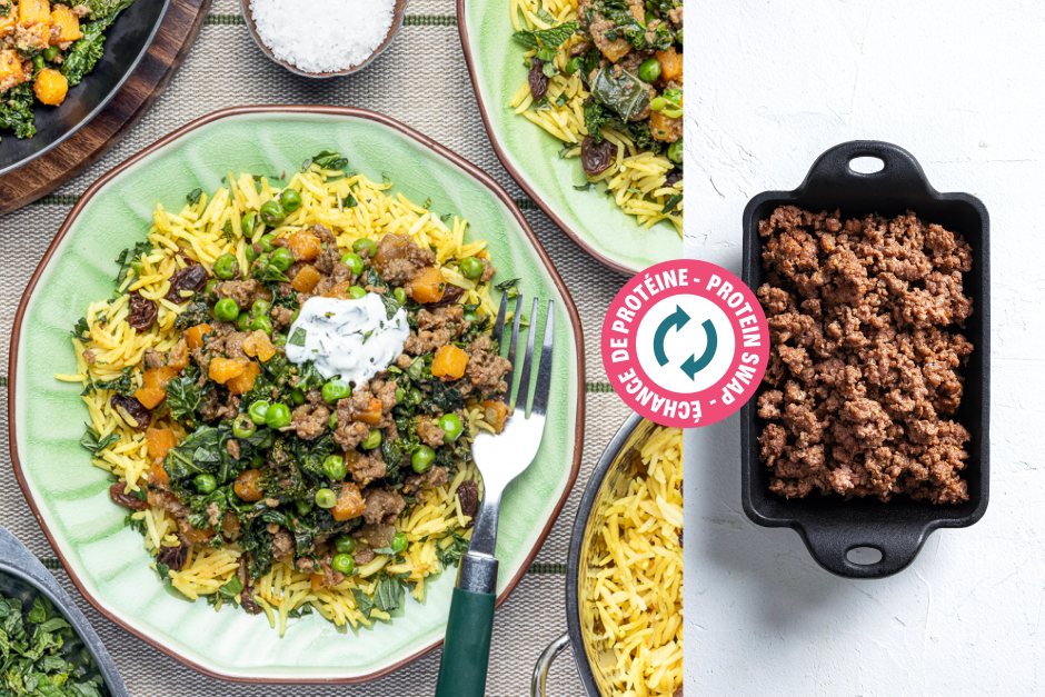 Protein Swap | Ground Beef Biryani